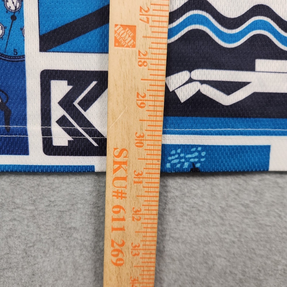 Vintage Karl Kani‎ Shirt XL Blue Aquatics Endurance Button Diving Print Y2K 90s - Picture 8 of 12